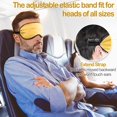 thumbnail image 4 of Sleep Mask Silk Eye Mask for Sleeping, Eye Cover Soft Satin Blindfold Adjustable Strap, Satin Blackout for Men & Women, Super Soft Eyeshade for Night Sleeping (Gold), 4 of 7