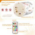thumbnail image 5 of Yayeee Flameless Candles with Remote Flickering Battery Operated Multi Color Changing, Garden Pattern, 5 of 7