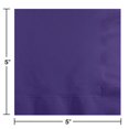 thumbnail image 2 of Party Central Square 2-Ply Disposable Square Beverage Napkins - 4.5" - Purple - Club Pack of 600, 2 of 2