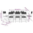 thumbnail image 4 of vidaXL 9 Piece Garden Dining Set Anthracite Metal Mesh, 4 of 5