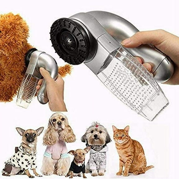 Walbest Art Dog Cat Pet Hair Fur Remover, Puppy Electric Hair Shedding Grooming Brush Comb Remover Unload Vacuum Cleaner Trimmer Shedding Tool