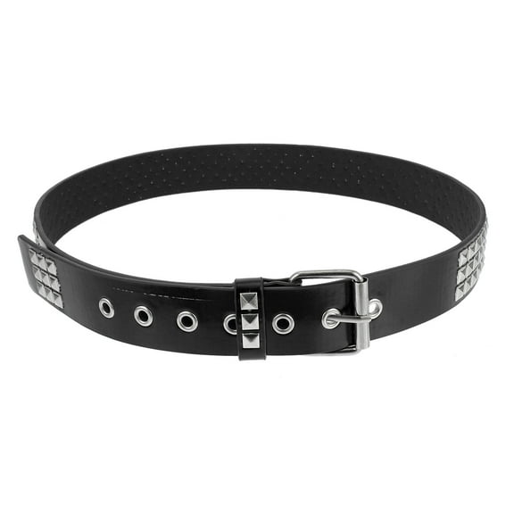 unbranded  Waist Belt Fashionable Rivet Woven Stretch Canvas Braided Miss Man Black