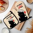 thumbnail image 2 of Life Happens Wine Helper, Funny Oven Mitts and Potholders Set, Cute Cat Style, Cat Oven Mitts,Cat Lover Gift,Birthday Gift for Cat Owner,Cat Lover,Cat Mom,with Hanging Loop, 2 of 5
