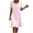 #1Pink, variant on MYAOYI Womens Summer Casual Short Sleeve Button Down Ruffle Hem Dress Loose Fit Beach Vacation
