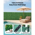thumbnail image 4 of VEVOR Artificial Plant Wall, 4 PCS, Each Panel 2 x 8 ft Artificial Boxwood Panels, Sun Protection Greenery Backdrop Privacy Hedge Fence, Fake Grass Screen for Wedding, Indoor, Outdoor Garden, Backya, 4 of 9