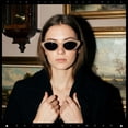 thumbnail image 3 of SA106 Womens Classic Mod Soft Cat Eye Plastic Sunglasses / Pink Frame - Black Lens, 3 of 8