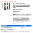thumbnail image 2 of Rear Air Spring to Coil Spring Conversion Kit - Compatible with 2005 - 2015 Nissan Armada RWD (Excludes AWD) 2006 2007 2008 2009 2010 2011 2012 2013 2014, 2 of 2