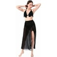 thumbnail image 5 of YooGuoGuo Women's Swimsuit Cover Up Sarong Beach Wrap Skirt Elastic Waistband Swimwear Bikini Cover-ups Midi Maxi Split Skirt, 5 of 6