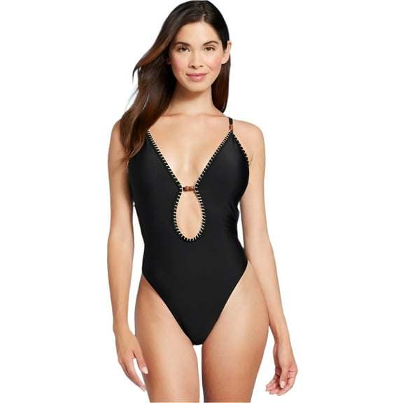 Shade & Shore Women's Casual Scoop Neck One-Piece Swimsuit, Size S