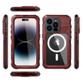 thumbnail image 3 of for iPhone 14 Pro Max Case Waterproof Shockproof Dustproof Full-Body Sturdy with Camera Lens Protection and Built-in Screen Protector,Underwater Full Sealed Cover for iPhone 14 Pro Max, Red, 3 of 9