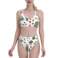 thumbnail image 2 of Picia Frog and Forest Plants Women's High Waisted Bikini Scoop Neck Swimsuit Two Pieces Bathing Suit-X-Large, 2 of 8