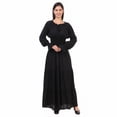 thumbnail image 2 of ThePirateDressing Women’s Renaissance Medieval Peasant Smocked Maxi Dress, 100% Rayon, 2 of 6