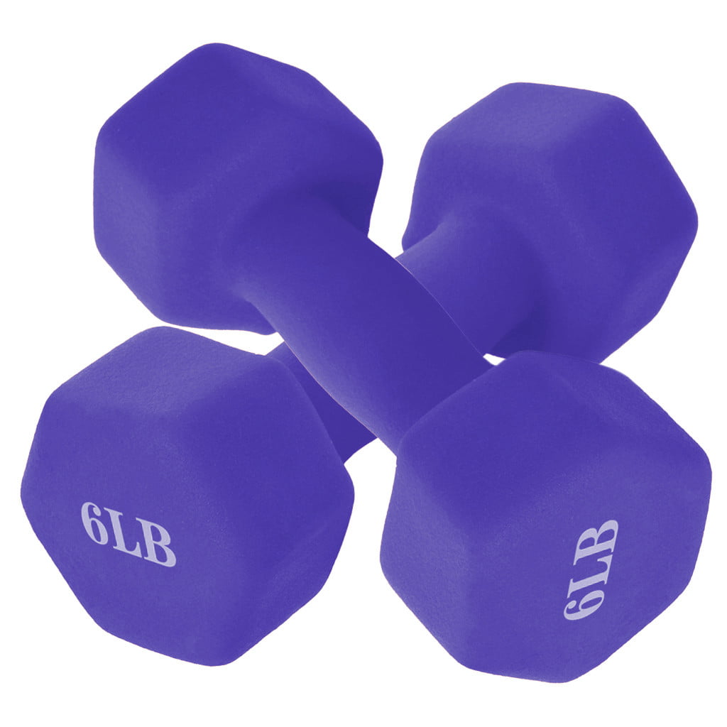 10kg Neoprene Hex Dumbbells Set Cast Iron Weights Kit Ladies Aerobics Home Gym 