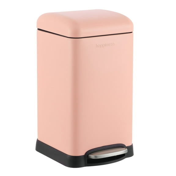 happimess Betty Retro Mini 3.2-Gallon Step-Open Trash Can, Flamingo Pink, HPM1012G