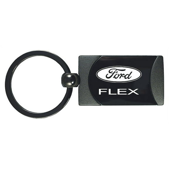 Ford Flex Two-Tone Rectangular Key Chain (Gun Metal)