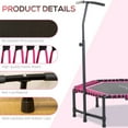 thumbnail image 5 of Soozier 48" Adult Hexagon Rebounder Trampoline Fitness Bungee Jumping Cardio Trainer Outdoor Bouncer Jumper Adjustable Bar Pink, 5 of 9