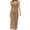 Khaki, variant on fatyb Women's Crochet Swim Cover up Hollow out Long Bikini Dress Sleeveless Coverup Beachwear for Women