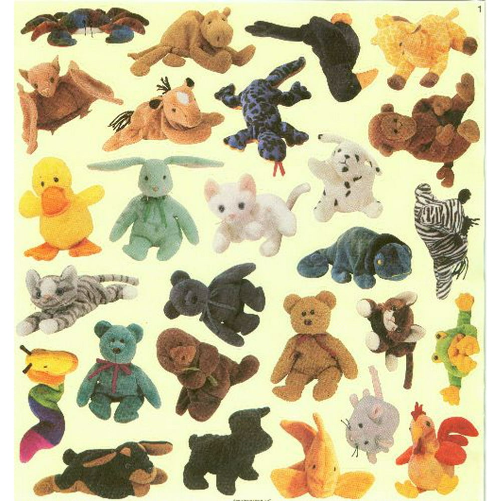 TY Beanie Babies Stickers (5 sheets, 125+)
