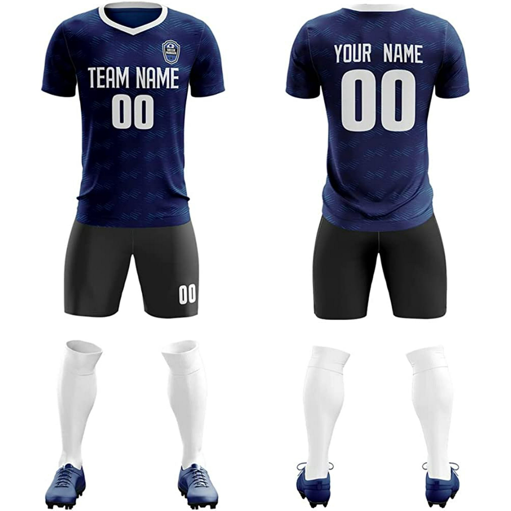  Casmyd Paris Soccer Jerseys for Boys Kids Me-ssii HOM/Awy  Football Jersey Kit Youth Sports Team T-Shirt&Shorts Soccer Uniform :  Clothing
