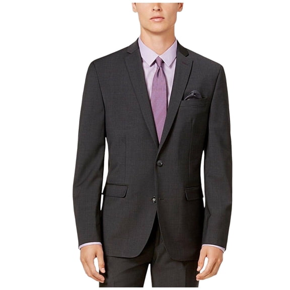 Bar Iii Mens Slim fit Suit Jacket Blazer 36 R Charcoal Grey Solid Stretch