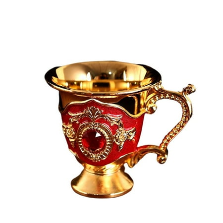 

Mini Spirits Wine Glases Cup Alloy Portable Personalized Diamond Pattern 30ml