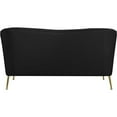 thumbnail image 3 of Meridian Furniture Hermosa Black Velvet Loveseat, 3 of 5