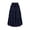 06-Navy2418, variant on XIAONU Tiered Midi Skirt For Women Elastic Waist Drawstring Casual Flowy A Line Skirt