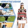 thumbnail image 6 of Garronmavis Golf Shirt Women Long Sleeve Collar Tennis Shirts Workout Shirts Work Athletic Tops Western Aztec Shirt, Red Aztec Western, Size M, 6 of 7