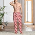 thumbnail image 6 of Lsque Strawberries Print Men's Pajama Pants, Lounge Pant - Comfortable Home Wear,Elastic Waistband, Stylish Design-Medium, 6 of 9