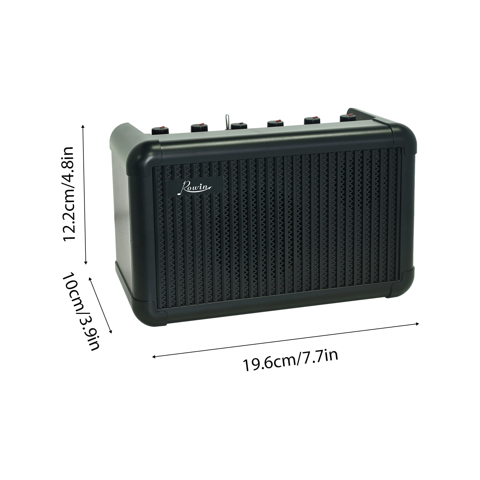 Rowin Electric Guitar Amp 15W Wireless BT Speaker Acoustic Guitar Amp with Tuning Function 8 Sound Effects 2200mAh Rechargeable Battery for Daily Practice Recording Portable Guitar Speaker
