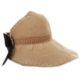 thumbnail image 2 of KAKOWELY Sombrero de paja de verano, ala grande, plegable, con lazo de paja, visera y protección solar., 2 of 5