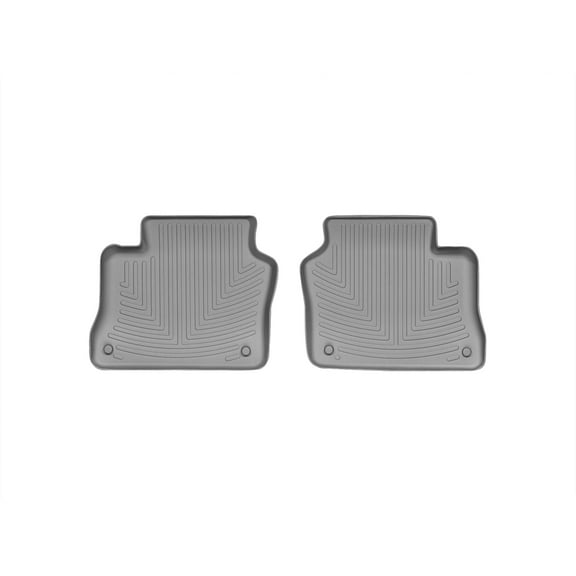 WeatherTech Custom Fit FloorLiners compatible with 2010-2016 Porsche® Panamera - 2nd Row (2-Piece Liner), Grey