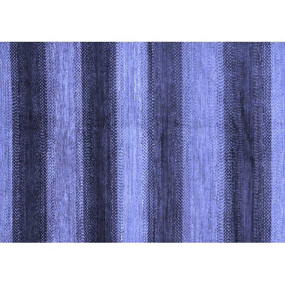 Ahgly Company Machine Washable Indoor Rectangle Oriental Blue Modern Area Rugs, 2' x 3'