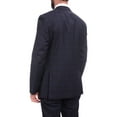 thumbnail image 5 of Men's Napoli Classic Fit Blue Windowpane Plaid Super 150s 100% Italian Wool Suit, 5 of 5