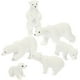 thumbnail image 5 of GOOHOCHY 6 piezas de adorables osos blancos simulados, artesanías en miniatura, osos polares, micro paisajes decorativos., 5 of 7