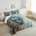 thumbnail image 3 of Homewish Retro Medieval Knight 3 Pieces Queen Comforter Set for Boys Girls,Vintage Soldier Sword Ultra Soft Bedding Sets,Chic Floral Flower Bedding Comforter Set Breathable, 3 of 8