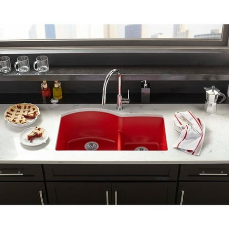 Elkay Quartz Luxe 33 X 22 Double Basin Undermount Kitchen Sink Elkay Quartz Luxe 33 X 22 Double Basin Undermount Kitchen Sink With Aqua Divide