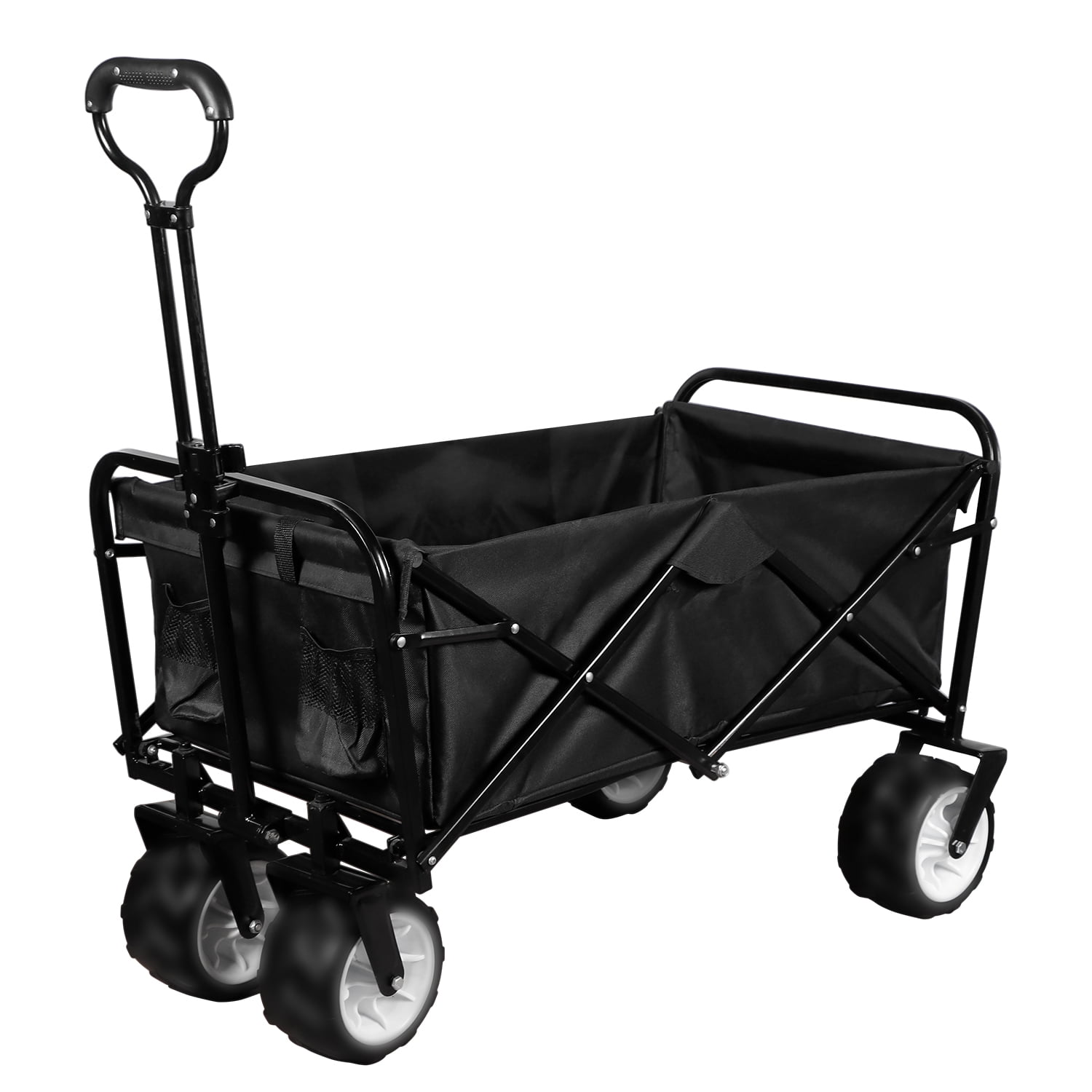 Folding Wagon Cart Outdoor Camping Garden Cart with Universal Wheels
