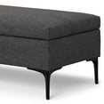 thumbnail image 4 of Simpli Home Rebecca 48 inch Wide Mid Century Modern Rectangle Large Coffee Table&nbsp;Storage Ottoman with Lift up Lid in Slate Grey Polyester , Assembled, 4 of 13
