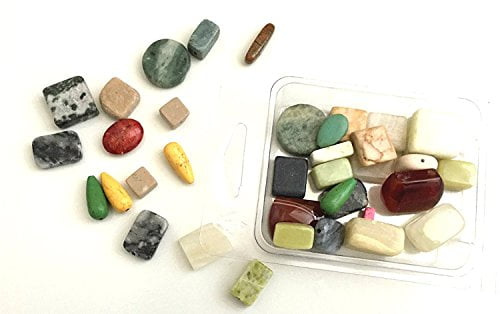 UnCommon Artistry Variety Mix of Semi-Precious Gemstones 4mm-40mm Focal Pieces, Drilled Beads for Jewelry Making (Small to XL) 125 grams
