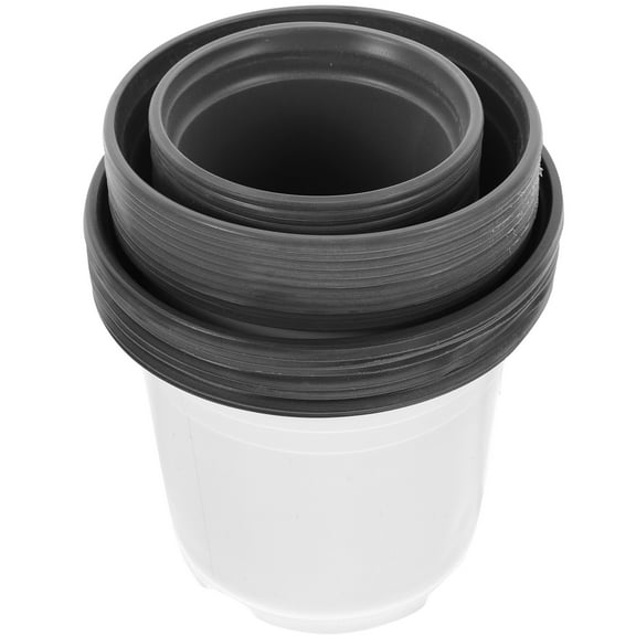 PTOOTP White Plastic Flower Pots 30pcs Round Drainage System Indoor Outdoor Gardening