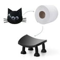 thumbnail image 7 of Shoreew Funny Paper Holder Free Standing Toilet Roll Holder 3D Printed Black Cat Tissue Paper Holder Bathroom Decoration, 7 of 7