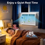 Electactic 6,000 BTU Window Air Conditioner with Remove Control , for Room AC Unit air conditioner , Cools up to 250 Sq. Ft