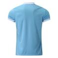thumbnail image 4 of Sngxgn Shirts for Men Fit Short Sleeve Print Polo Shirt(Light Blue,M), 4 of 5