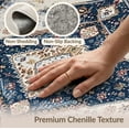 thumbnail image 6 of ODIKA 8'x10' Washable Area Rug Vintage Medallion Distressed Faded Center Diamond Accent Ornamental for Dining Room, Large Office, Lounge, Non-Slip Chair-Friendly Mat, 6 of 7