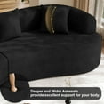 thumbnail image 4 of Wiilayok 131" Modern Chenille Sectional Sofa,Curved Sofa with Deep Seat,Cloud Compression Sofa Couch for Living Room,No Assembly,Black, 4 of 10