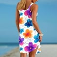 thumbnail image 2 of Fmbrln Summer Dress for Women Sleeveless Tank Dress Beach Vacation Mini Dress Fashion Casual Loose Floral Print Sundress, 2 of 6