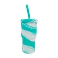 thumbnail image 6 of Pebbuoy 950ML Silicone Tumbler with Straw Lid Large Capacity Food Grade BPA Free Leak-Proof Outdoor Travel Portable Water Bottle Drinking Straw Cup, 6 of 6