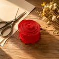 thumbnail image 4 of Ruffled Edge Iridescent Fishtail Organza Ribbon, Lace Trim Pleated Ribbon for Women's Day Decor, DIY Hair Bow Party Garland Wedding Decoration Craft Supply, Red, 4 of 5