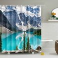 thumbnail image 3 of Pretty Comy 70 x 70 Inches HD Seascape Printed Polyester Shower Curtains with 12 C-Shape Plastic Hanging Hooks Beautiful Bath Decor, 3 of 5